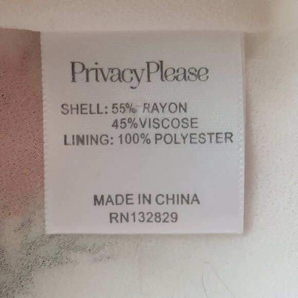 Privacy Please White Orange Floral Mini Dress V Neck Short Sleeve Tie Waist S - Picture 12 of 13